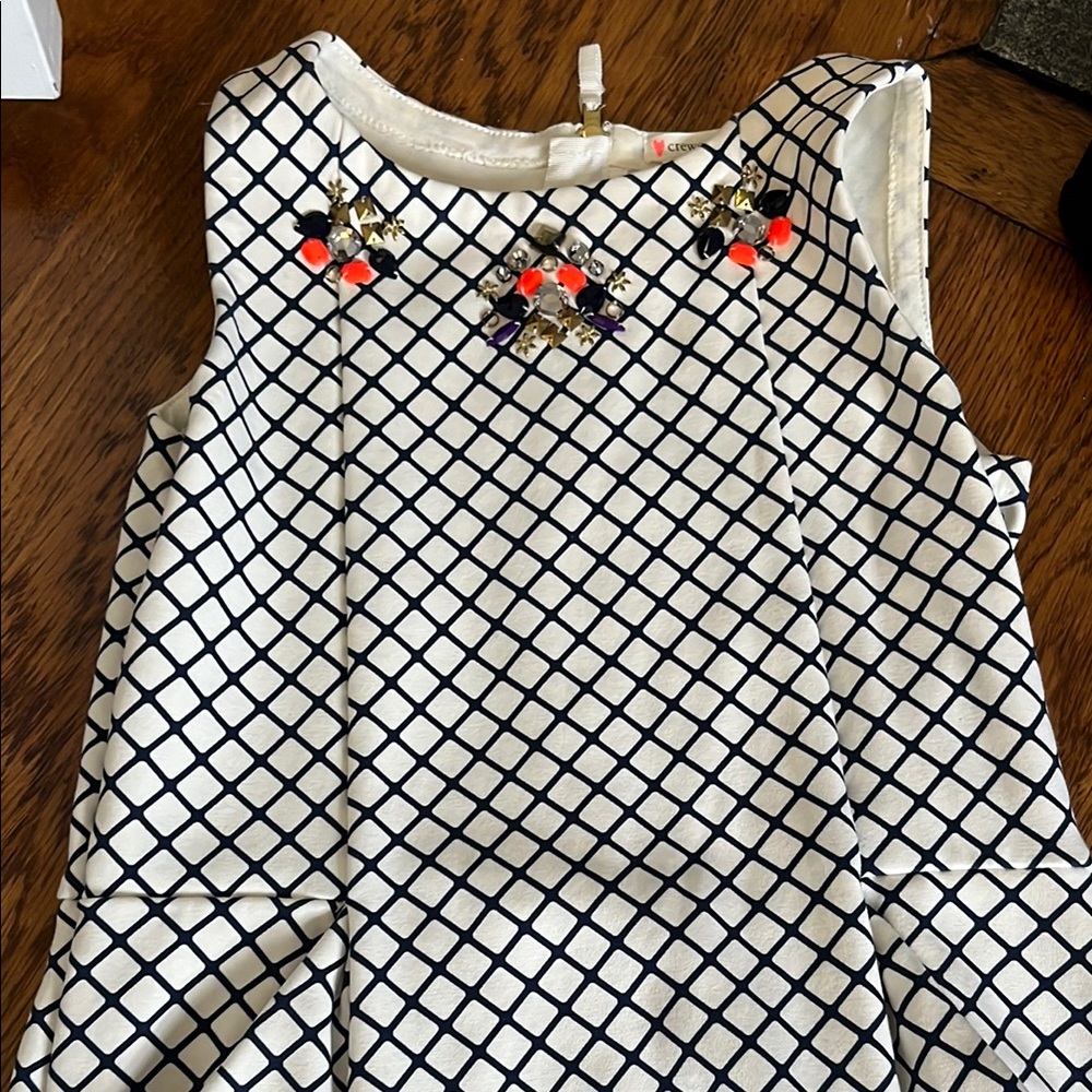 Crewcuts Black and White Grid Dress